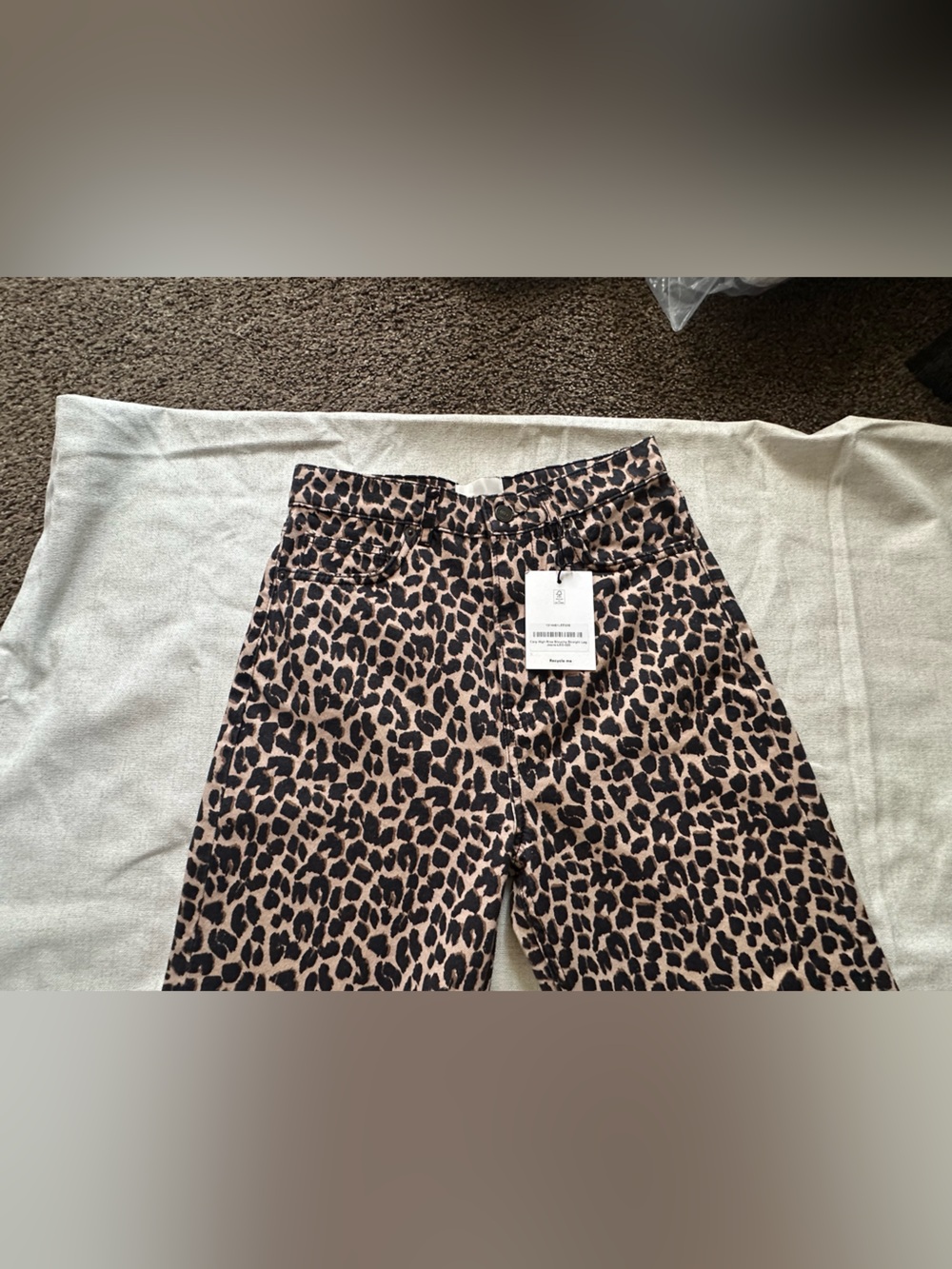 Reformation Leopard-Print Wide Leg Pants - Tan & Black - Picture 5 of 7